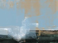 Abstract Light Blue and Ochre Fine Art Print