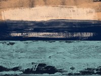 Abstract Turquoise Yellow and Dark Blue Fine Art Print