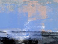 Abstract Light Blue and Black Fine Art Print