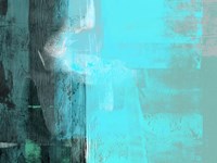 Abstract Turquoise Yellow and Green Fine Art Print