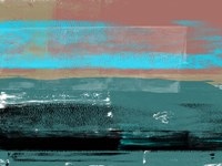 Blue and Brown Abstract Composition Fine Art Print