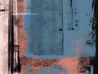 Blue and Brown Abstract Composition I Fine Art Print