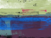 Blue and Green Abstract Composition I Fine Art Print