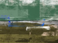 Olive and Green Abstract Composition I Fine Art Print