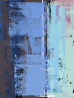 Turquoise Blue Abstract Composition I Fine Art Print