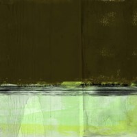 Green and Olive Abstract Composition I Fine Art Print