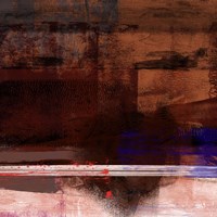 Brown and White Abstract Composition I Fine Art Print