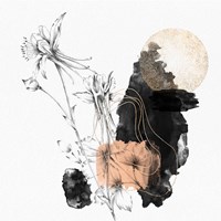 Yellow Abstract Flower Art Composition I Fine Art Print