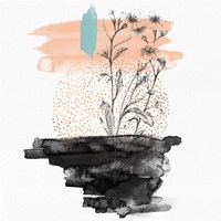 Abstract Flower Art Composition I Fine Art Print