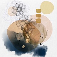 Abstract  Flower Watercolor Composition Fine Art Print