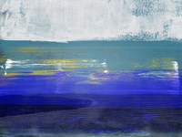 Abstract Navy Blue and Turquoise Fine Art Print