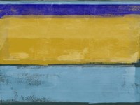 Abstract Ochre and Blue I Fine Art Print