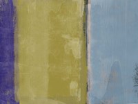 Abstract Blue and Ochre Fine Art Print