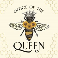 Honey Bees & Flowers Please IV-The Queen Fine Art Print