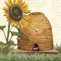 Honey Bees & Flowers Please VIII Framed Print