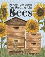 Honey Bees & Flowers Please portrait IV-Pardon the Weeds Fine Art Print