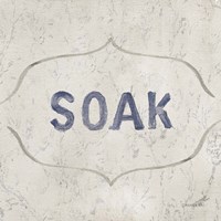 Victorian Bath Words III Sq Framed Print