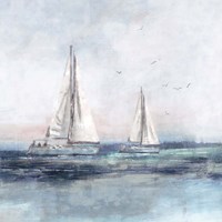 Blue Sailing II Framed Print