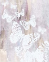 Bright White Butterflies Framed Print