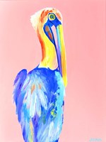 Pink Pelican Framed Print