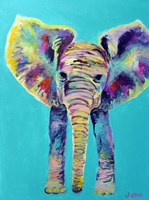 Baby Blue Elephant Fine Art Print