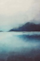 Misty Blue Landscape II Framed Print