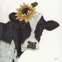 Sunflower Cow Fine Art Print