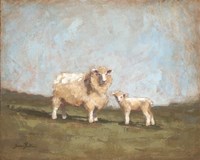 Sheep in the Pasture I Fine Art Print