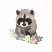 Floral Raccoon Fine Art Print