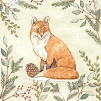 Woodland Animals Fox Framed Print