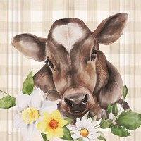 Bessie with Flowers Framed Print
