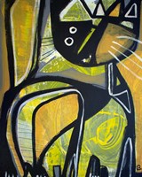 One Yellow Cat Fine Art Print