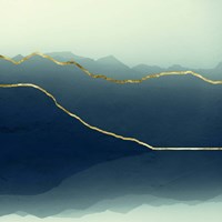 Gold Lined Alps Fine Art Print