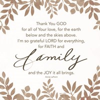 Faith and Family Fine Art Print