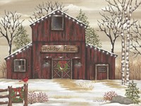 Holiday Farm Barn Fine Art Print