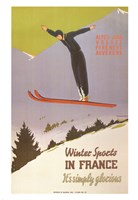 Winter Sports in France Fine Art Print