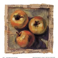 3 Yellow Apples by Sarah Waldron - 8" x 8"