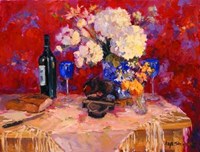 White Roses W- Wine Fine Art Print