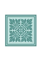 Tonal Woodblock in Blue II Fine Art Print