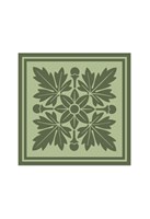 Tonal Woodblock in Green I Fine Art Print