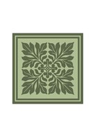 Tonal Woodblock in Green II Fine Art Print
