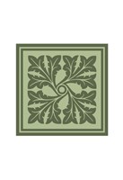Tonal Woodblock in Green III Fine Art Print