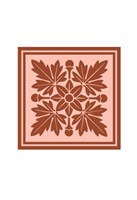 Tonal Woodblock in Coral I Fine Art Print