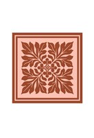Tonal Woodblock in Coral II Fine Art Print