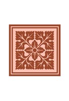 Tonal Woodblock in Coral IV Fine Art Print