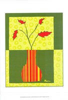 Minimalist Flowers in Green IV Fine Art Print