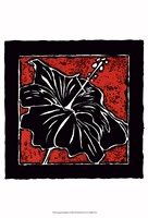 Tropical Woodblock I Fine Art Print