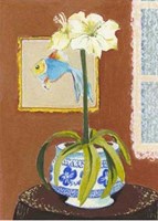 Fish with Blue Porcelain Fine Art Print