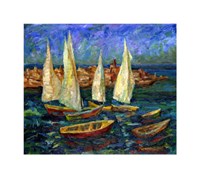 Sails in the Bay Fine Art Print