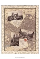 Post Cards from London Framed Print